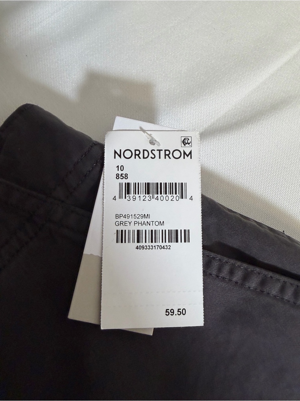 Nordstrom Men's Charcoal Cargo Pants - Picture 2 of 3